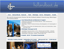 Tablet Screenshot of hollandboot.de